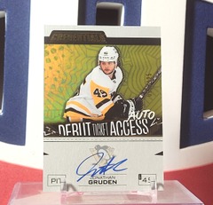 Jonathan Gruden 2023-24 - Debut Ticket Access Rookie Auto Credentials Upper Deck